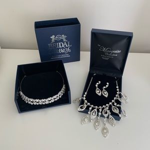 Wedding Necklace・ Earrings ・Tiara Set